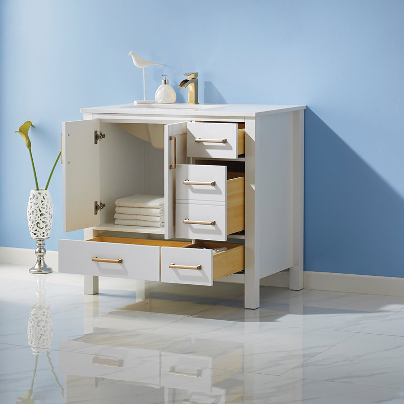 Everly Quinn Ryland 36'' Free Standing Single Bathroom Vanity with